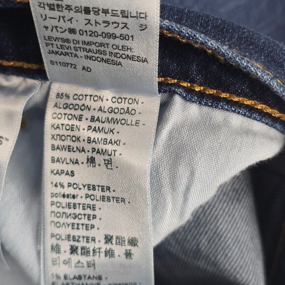 Levis high rise wide leg jeans size 31 blue denim womens 6672 - Picture 9 of 10